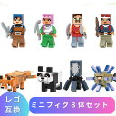 LEGO レゴ マインクラフト 知育ブロック マイクラ 風 ブロック 互換 ミニフィグ 8体セット パンダ ガーディアン レゴ風 セット レゴ互..