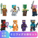 【あす楽】 LEGO レゴ マインクラフト マイクラ 風 ブロック 互換 ミニフィグ 8体セット 村人ゾンビ ゾンビハンターレゴ風 セット レゴ互換品 レゴマイクラ lego ミニフィギュア 人形 互換品 おもちゃ 子供 こども クリスマス 冬休み 誕プレ ギフト 男の子 女の子 送料無料