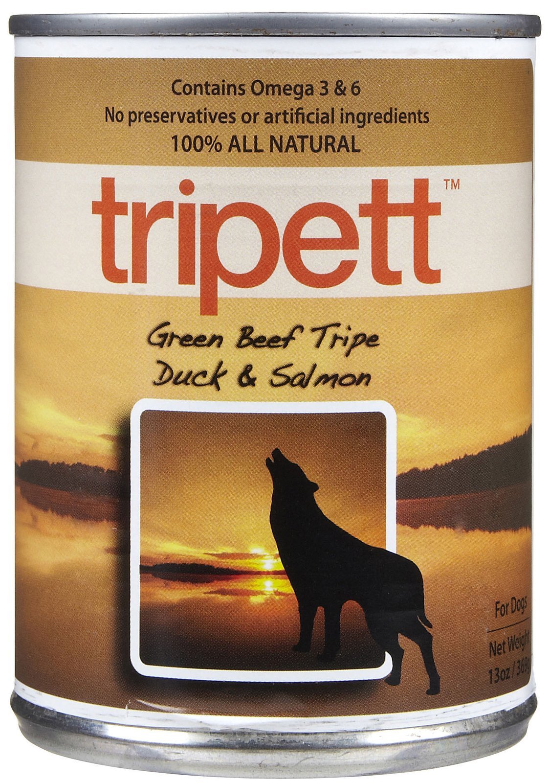 PETKIND 328022 Tripett Beef Tripe, Duck and Salmon for Pets, 5.5-Ounce Can by Tripett