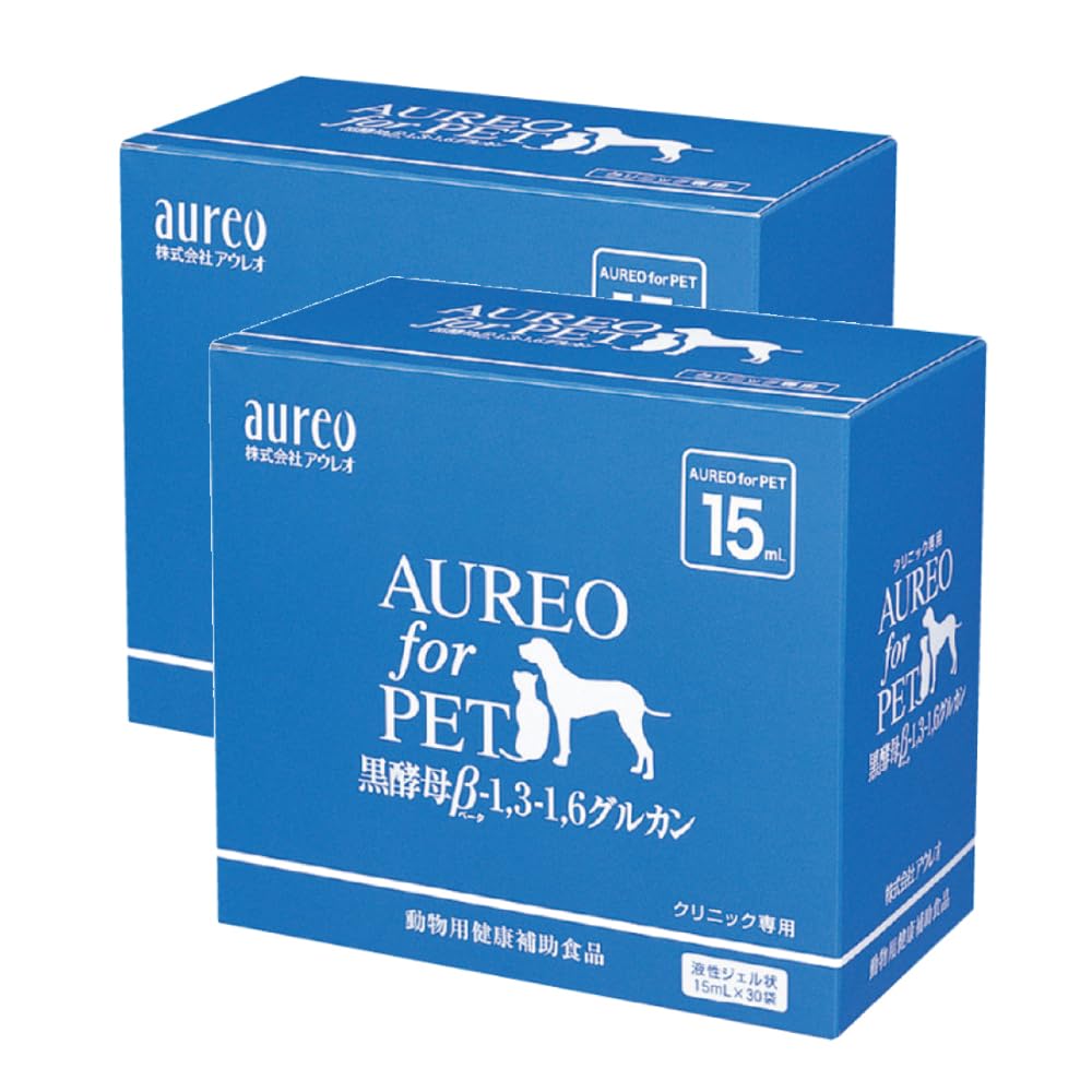 【ワンダフルデーP3倍】犬猫用健康補助食品 AUREO for PET（アウレオforペット ）15ml×30袋 2個セット saralittlestore-10001421 Sara商店 楽天市場店 パッケージ画像