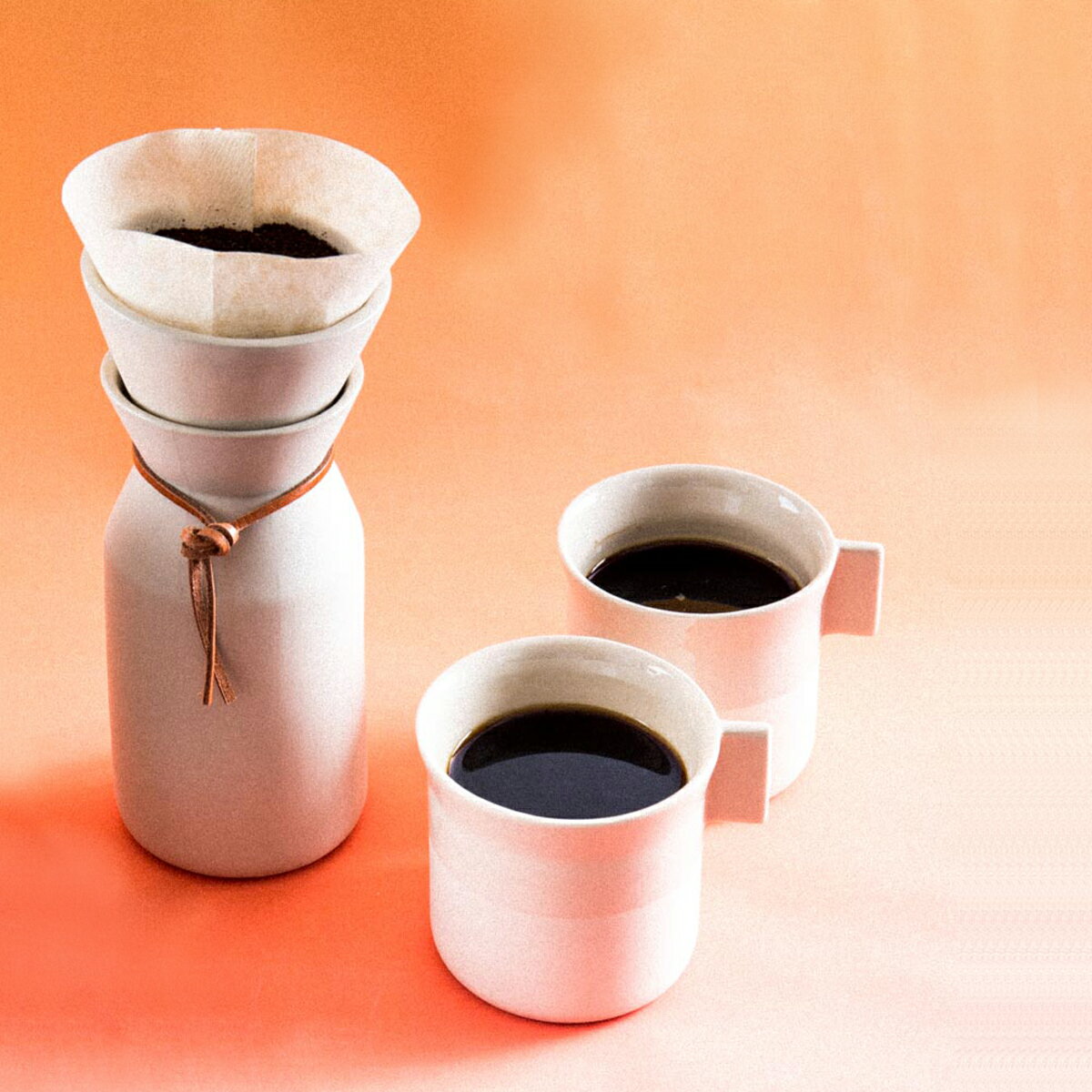 カラフェ＆ドリッパー＆マグ2個 ［セット販売●コーヒーセットA【マグ＆ローx2、ドリッパー&ピッチャー】］＃SALE_TB