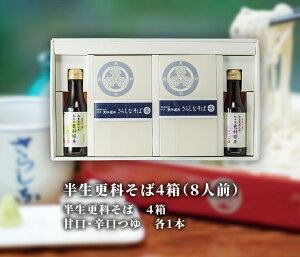 【公式】半生そば 更科 詰合せ そばつゆ付 8人前 蕎麦 更科堀井|贈答用 内祝 年末年始 お中元 暑中見舞い お歳暮 お取り寄せ グルメ 人気 半生 セット SHT-565