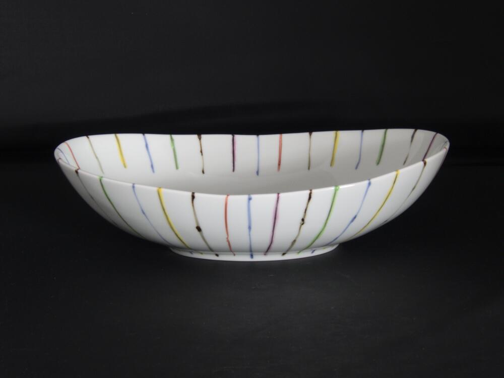 SO-24-044 有田焼 染錦線十草楕円ボール(大)