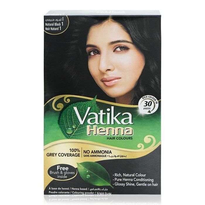 ヘナ Vatika Henna Hair Color Natural Black 10g×6 バティカ 毛染め ヘアカラー ナチュラルブラック インド india【サルタージ】【SARTAJ】