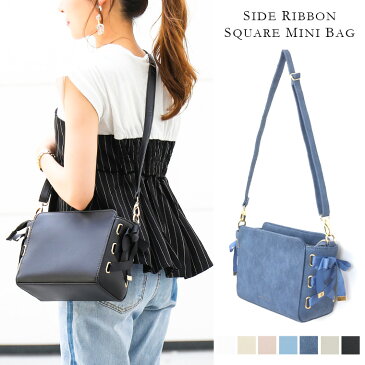 Sarto リボン サイド ショルダーバッグ レディース 斜めがけ かわいい 小さめ ショルダーバッグ 軽い バッグ ミニショルダー レディース鞄 ななめ掛け ミニバッグ スクエアバッグ エレガント 20代 30代 40代 通勤 通学 大人 黒 白 新作 2018 SS ポイント10倍