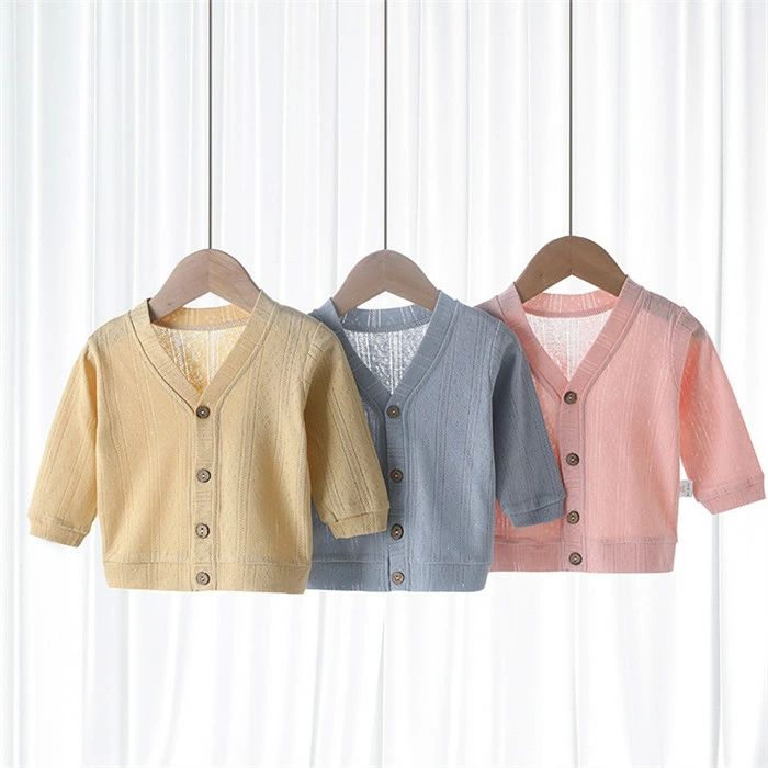 サマーカーディガン ベビー 綿100％ ニットカーディガン ベビー服 キッズ UVカット カーディガン 赤ち..