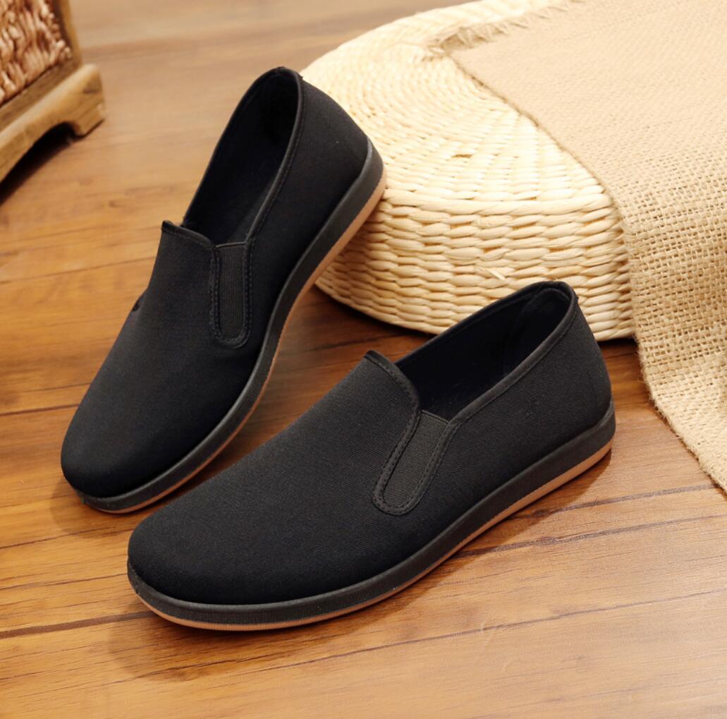 メンズ 日常パンプス チャイナ靴 中華 シューズ ペキン布靴 カンフー シューズ ブラック 男性 太極拳シ..