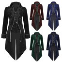 メンズロングジャケット 燕尾服 大人用コスチューム 舞台衣装 中世紀欧風 王子様 貴族 伯爵 コスプレ 吸血鬼 ステージ衣装 ハロウィンコスチューム ハロウィン...