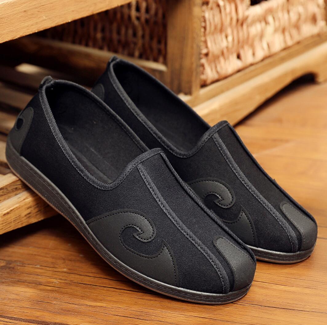 メンズ パンプス チャイナ靴 中華 シューズ ペキン布靴 カンフー シューズ ブラック 男性 太極拳シュー..