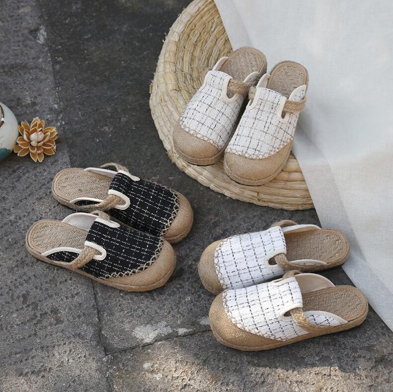 レディース春夏中華シューズ スリッパ チャイナ靴 手作り北京布靴 フラット 平底シューズ 靴 クツ エス..