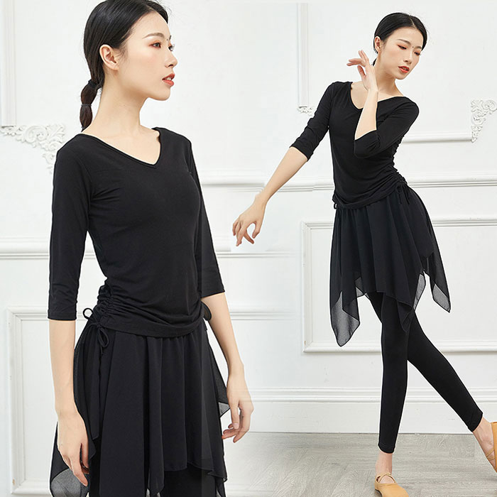 ダンス トップス バレエ トップス ヨガ トップス 長袖 7分袖 半袖 レッスン着 ダンス ウェア ストレッ..