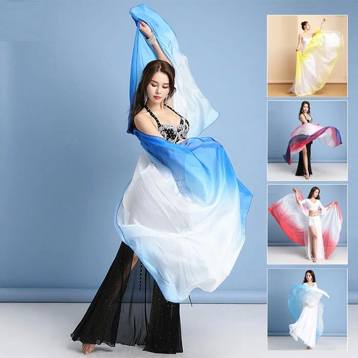 選べる4色 グラデーション シフォンベール ベリーダンス ベール ステージグッズ ステージアイテム  ...