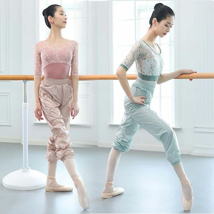 バレエ サウナパンツ 薄手 軽量 バレエサウナパンツ ロング ウエストのフリル　かわいい サウナパンツ..