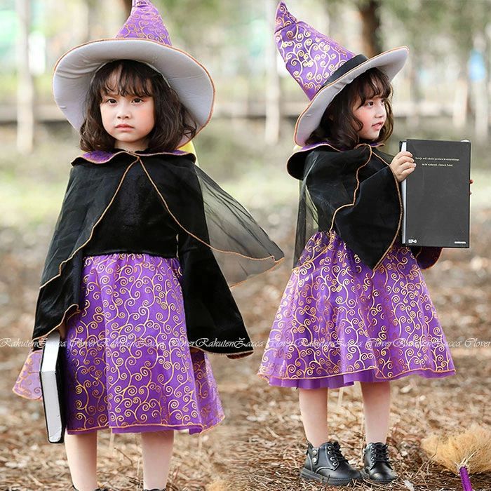 ハロウィン コスプレ 子供 魔女 仮装 衣装 ウィッチ 巫女 キッズ ハロウィン 衣装 魔法使い ハロウィン..