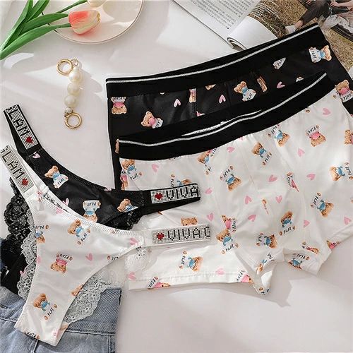ペア 下着 カップル 男女2着セット セクシー ペア sexy パンツ ブランド ヒップ ハンガー レディース ..