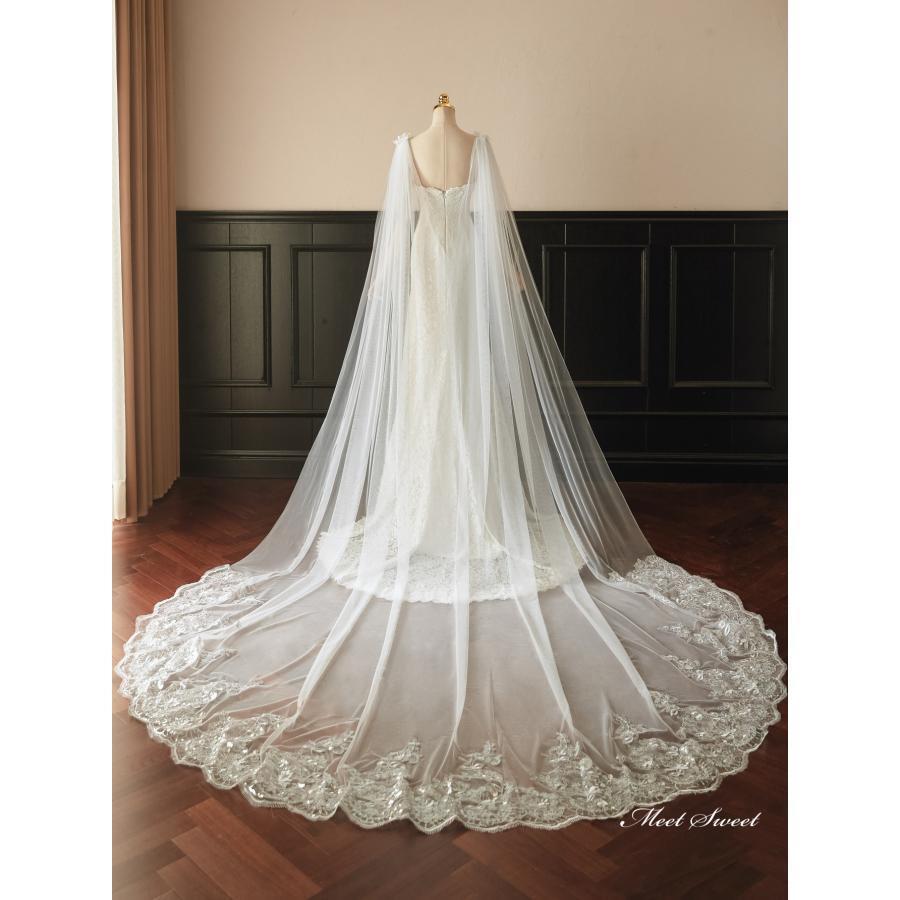 ショルダーベール ウェディングショール ウェディングケープ 結婚式 二次会 演奏会 前撮り パーティー ..