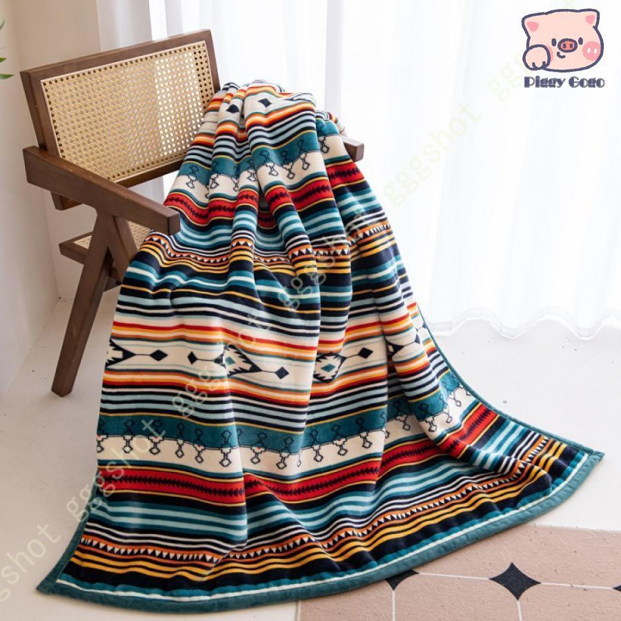 ブランケット 毛布 チェック柄 ボア 二枚合わせ フランネル シープボア 掛け毛布 ハーフケット ひざ掛..