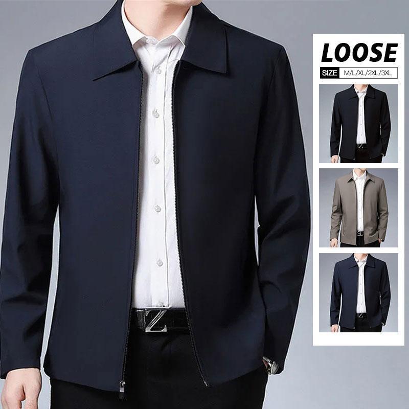 テーラード ジャケット パーカー メンズ ブルゾン 仕事着 アウター スリム ビジネスシャツ シャツ ジッ..