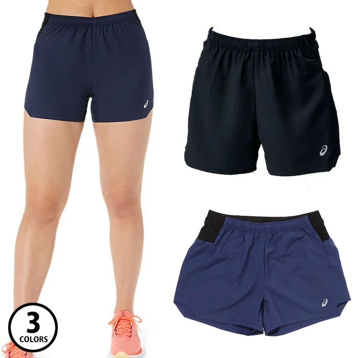 【BLACKFRIDAY期間中P5倍】【メール便可】アシックス ウイメンズ ランニング マルチポケット 4インチパンツ 2012C642 ショートパンツ ショーツ スポーツ トレーニング ジョギング マラソン ボトムス