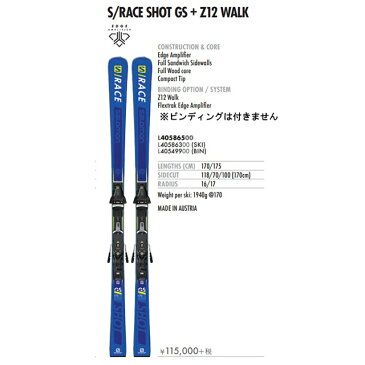 ■売り尽くし■【送料無料】SALOMON【サロモン】S/RACE SHOT GS L40586500 スキー板 スキー 軽量 上級者向け