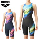 アリーナ アクアレーシングワンピーススパッツ(オープンバック・ハーフレッグ)ARN4060W レディース WORLD AQUATICS承認【返品・交換不可】