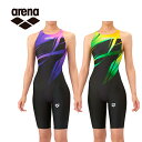 【マラソン期間中P5倍】【メール便可】アリーナ 競泳水着 レーシングワンピーススパッツ( オープンバック・ハーフレッグ) AS5FRC59L 水泳【返品・交換不...