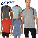 【メール便可】アシックス ランニング半袖シャツ 2011C992 グレー レッド ブルー ブラック Tシャツ 運動 スポーツ トレーニング 海外サイズ