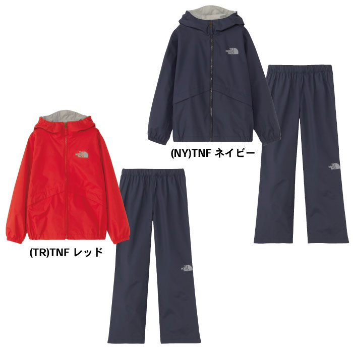 ザ・ノース・フェイス 2024年春夏 レインテックス ユリイカ（キッズ） NPJ12112 RAINTEX EUREKA アウトドア 合羽 雨具 ジュニア 子供用 防水 カッパ レインジャケットパンツ 林間学校 防寒具 キャンプ 通学・通園 遠足 収納袋付 上下セット レインコート