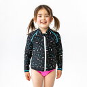 【マラソン期間中P5倍】【1点のみメール便可】ナイキ トドラー ガールズ ロングスリーブ フルジップ UV ラッシュガード 1991076-09【返品・交換不可...