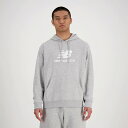 【マラソン期間中P5倍】ニューバランス Sport Essentials Stacked Logo スウェットフーディ MT41501 AG グレー スエット パーカー トップス フード タウンユース カジュアル