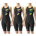 アリーナ フィットネス 水着 ワンピーススパッツ オールインワン オープンバック ハーフレッグ ぴったりパッド付き AQUA EXA AS4FWF05W【返品・交換不可】(4)