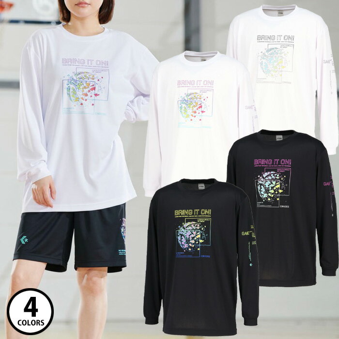 【マラソン期間中P5倍】【メール便可】コンバース プリント ロングスリーブ シャツ CB252367L 長袖 トップス ウェア ユニセックス バスケットボール 練習(xí) プラシャツ プラクティスシャツ 部活