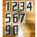 【メール便可】前番号 背番号マーキングセット 0~9 ※マークのみ※ サッカー ブラック 黒