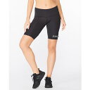 【マラソン期間中P5倍】2XU ウィメンズ ライト スピード MCS ラン レース コンプ ミッドライズ ショート WA7236B BLK/SRF ランニング ジョギング レディース スパッツ タイツ トレーニング