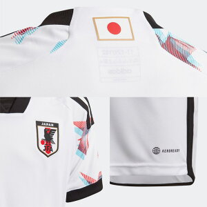 【メール便可】アディダス サッカー日本代表 2022 ジュニア アウェイ レプリカ ユニフォーム DH120 HC6295 半袖 シャツ トップス キッズ 子供 ホワイト アウェー格安セール サッカー 用品 セール