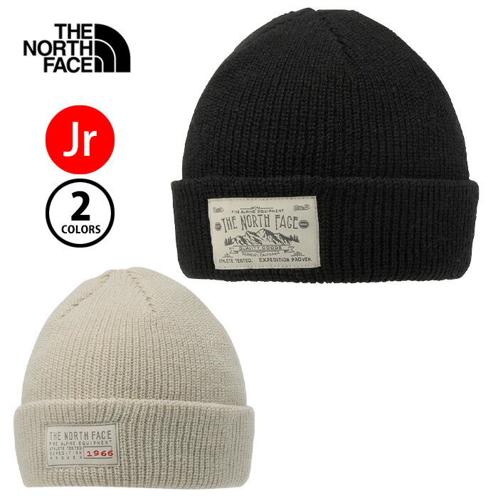 【BLACKFRIDAY期間中P5倍】【メール便可】ザ・ノース・フェイス 2025年秋冬 ステッチ ワーク ビーニー（キッズ） NNJ42521 ニット帽 帽子 ジュニア 子供 防寒 シンプル