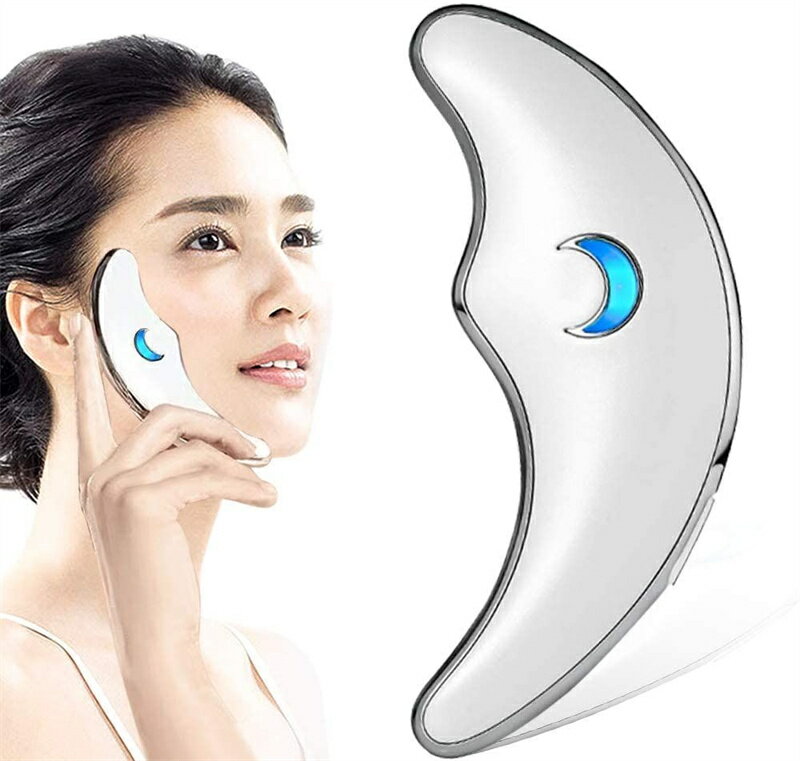 温熱フェイスケア美容器 かっさプレート (EMS振動) ほうれい線 消す グッズ リフトアップ クリーム 刮? イオン導入 美顔器 マッサージャー たるみ クマ しわ除去 (振動マッサージ 温熱ケア) 浮腫改善 排毒 血行促進 経穴刺激 小顔 小顔ローラー 美顔器