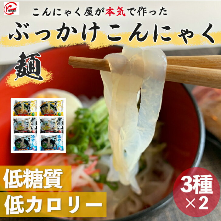カタオカ こんにゃく麺 6食 3種類×2 