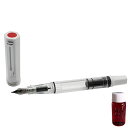 ツイスビー 万年筆 エコ ホワイト B(太字) KAKU×笹岡屋お試しインクセット TWSBI ECO TWC10009 入学式 入学祝 クリスマス ギフト プレゼント 誕生日 就職祝 手帳 送別 父の日 母の日 年賀状 送料無料