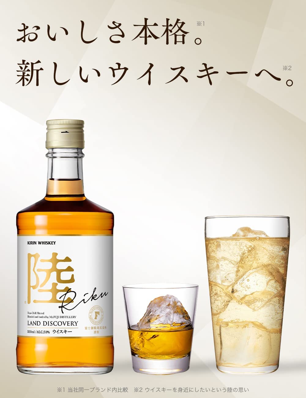キリン ウイスキー 陸 50度 500ml×12本 ＜家飲み＞＜業務用＞