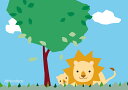 ペーパー・ランチョンマット 『Africolore』ライオン 10枚入 (B4版) 〜敷くだけで食卓がワンランクUP!使い捨てなので汚れても安心〜 普段使い・パ...