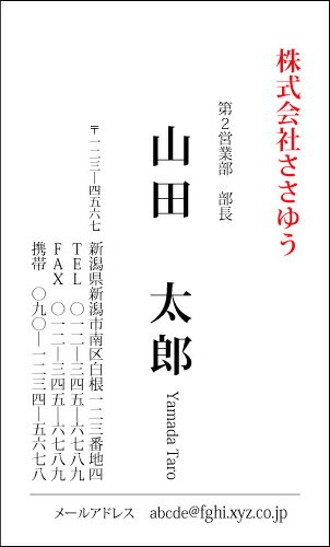 【デザイン名刺印刷】ベーシック名刺［B_003_av］選べる7色《カラー名刺片面100枚入ケース付》テンプレートを選んで簡単名刺作成シンプルなデザインでビジネスからプライベートまで幅広く使えるスタンダードな名刺です