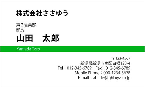 【デザイン名刺印刷】ベーシック名刺［B_022_sv］選べる7色《カラー名刺片面100枚入ケース付》テンプレートを選んで簡単名刺作成シンプルなデザインでビジネスからプライベートまで幅広く使えるスタンダードな名刺です