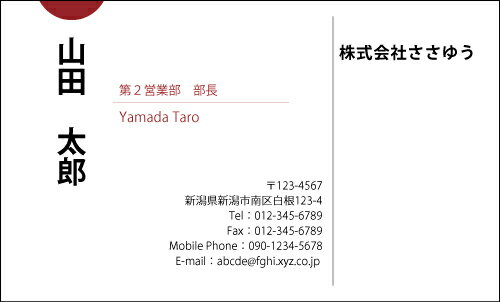 【デザイン名刺印刷】ベーシック名刺［B_122_k］《カラー名刺片面100枚入ケース付》テンプレートを選んで簡単名刺作成シンプルなデザインでビジネスからプライベートまで幅広く使えるスタンダードな名刺です