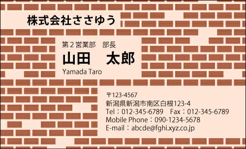 【デザイン名刺印刷】趣味・職業名刺［H_127_s］《カラー名刺片面100枚入ケース付》テンプレートを選ん..