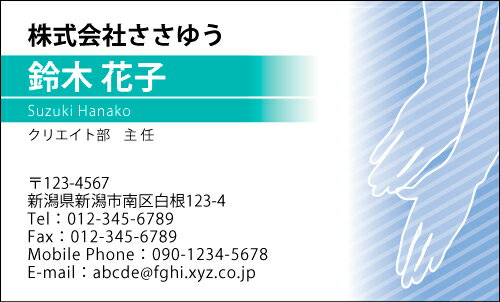 【デザイン名刺印刷】趣味・職業名刺［H_158_t］《カラー名刺片面100枚入ケース付》テンプレートを選んで簡単名刺作成お店、自営業、フリーのご職業に！ショップカード・ポイントカードにも！【整体師・カイロプラクター・整骨院・接骨院】