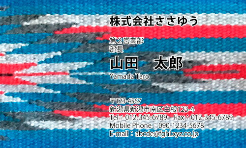 【デザイン名刺印刷】趣味・職業名刺［H_320_ha］《カラー名刺片面100枚入ケース付》テンプレートを選..