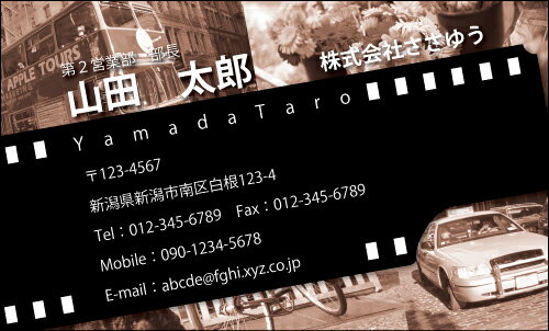 【デザイン名刺印刷】趣味・職業名刺［H_511_t］《カラー名刺片面100枚入ケース付》テンプレートを選ん..