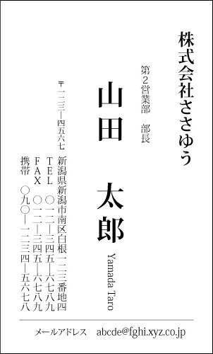 【オリジナル名刺印刷】モノクロ名刺［M_003_a］《名刺片面100枚入ケース付》テンプレートを選んで簡単名刺作成シンプルな単色名刺がお好みの方に！ビジネス用にもプライベート用にもおすすめの白黒印刷のリーズナブルな名刺です