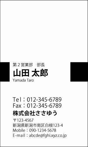 【デザイン名刺印刷】モノクロ名刺［M_024_t］《名刺片面100枚入ケース付》テンプレートを選んで簡単名刺作成シンプルな単色名刺がお好みの方に！ビジネス用にもプライベート用にもおすすめの白黒印刷のリーズナブルな名刺です